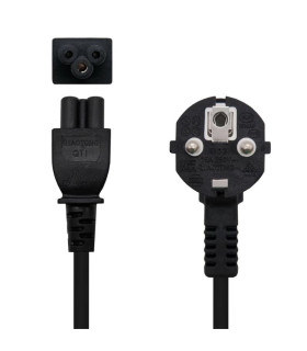 Nanocable Cable Alim. trébol, CEE7 -M-C5-H, 3 m