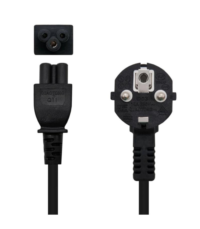 Nanocable Cable Alim. trébol, CEE7 -M-C5-H, 3 m