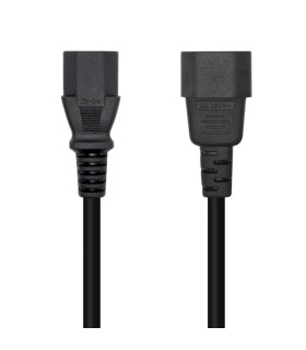 Aisens Cable alimentación C13/H-C14/M negro 1.5m