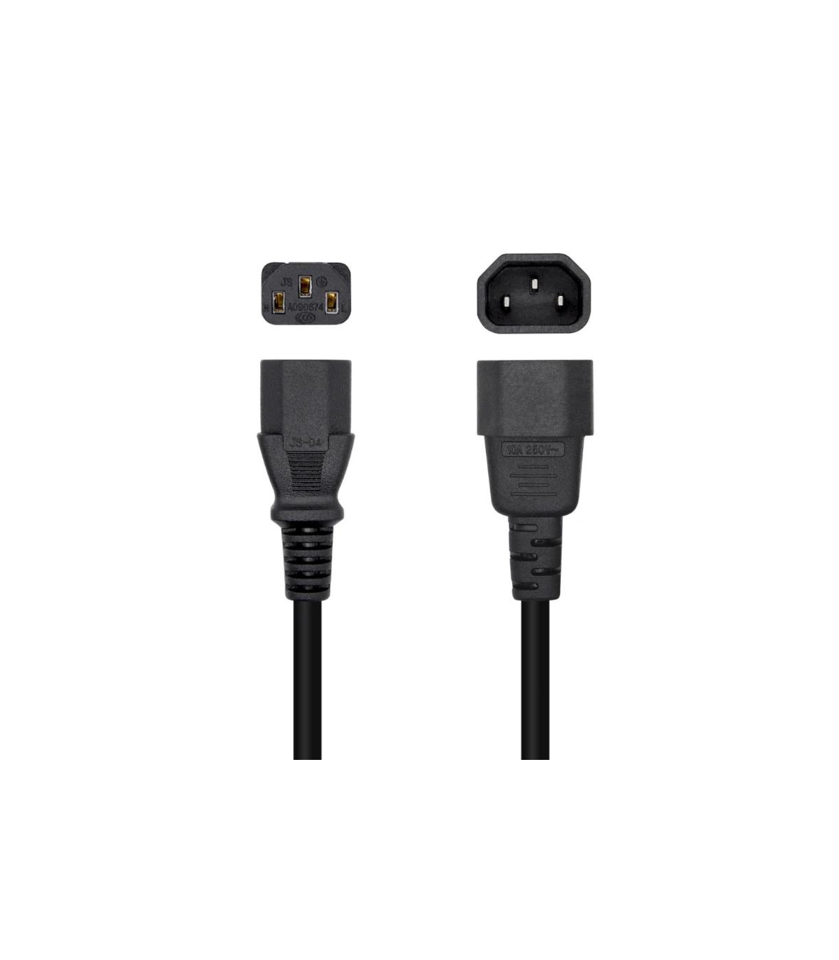Aisens Cable alimentación C13/H-C14/M negro 1.5m