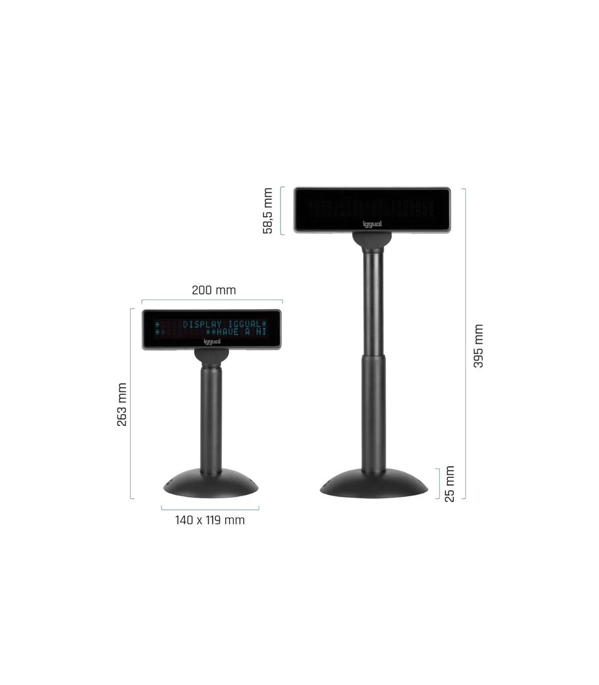 iggual Visor TPV regulable USB VFD 7" INFO DISPLAY