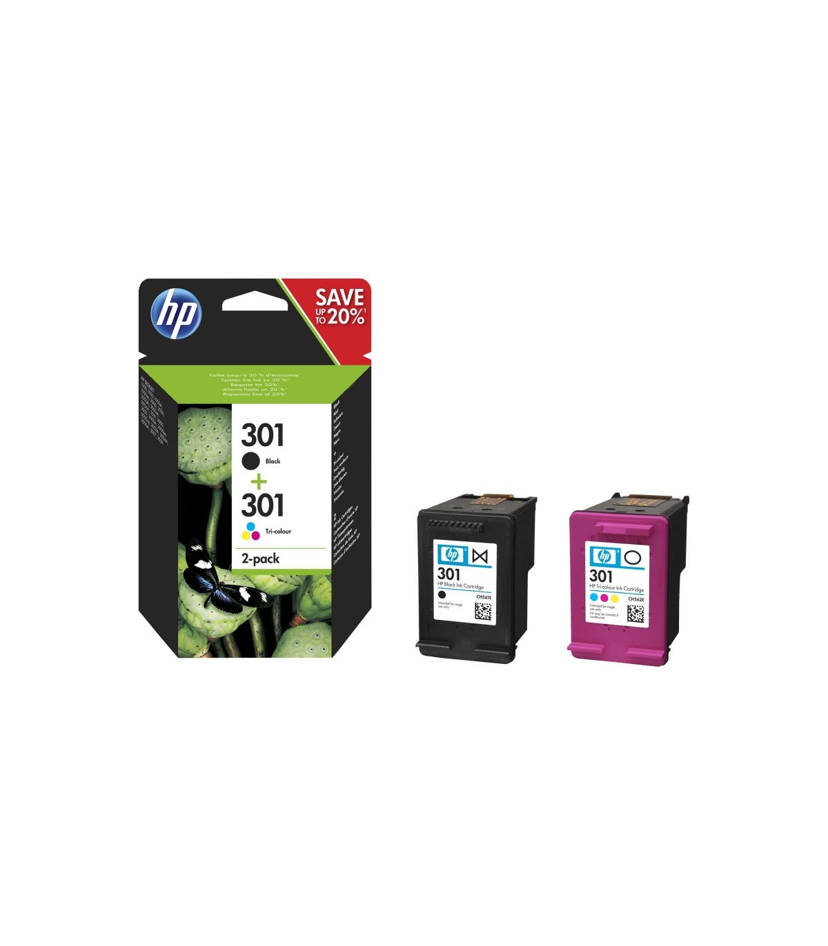HP Cartucho Multipack 301 Negro+Color