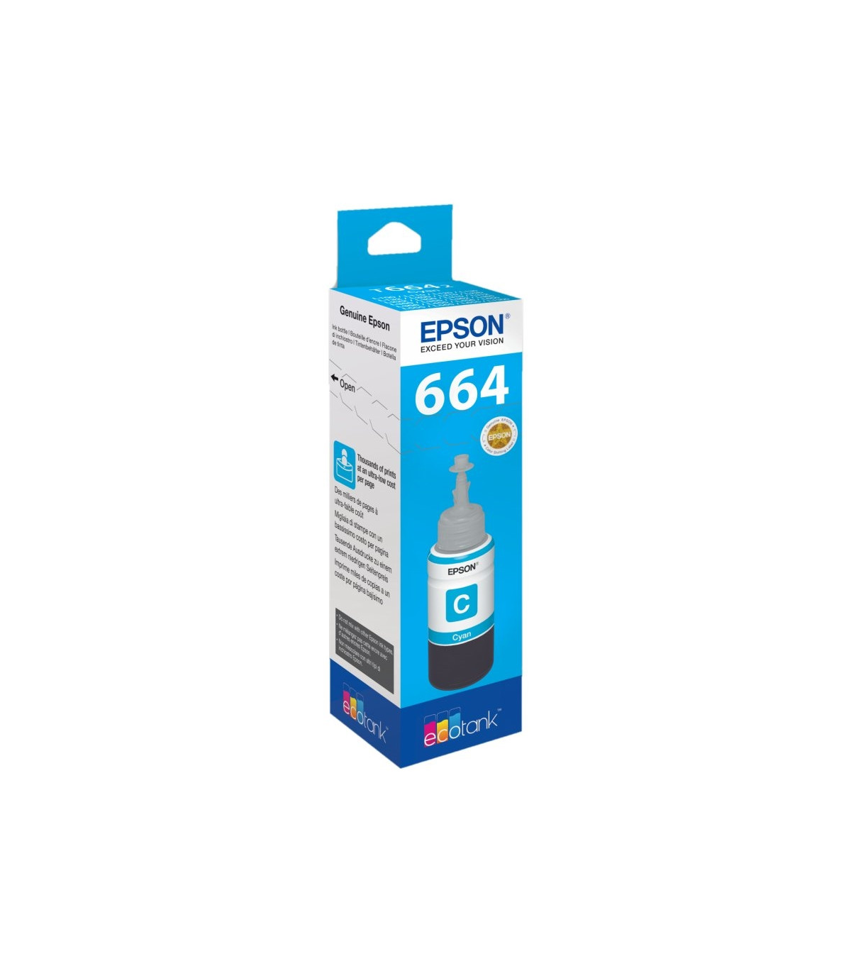 Epson Botella Tinta Ecotank T6641 Cyan