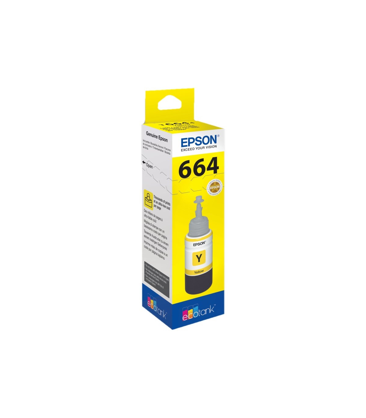 Epson Botella Tinta Ecotank T6641 Amarillo