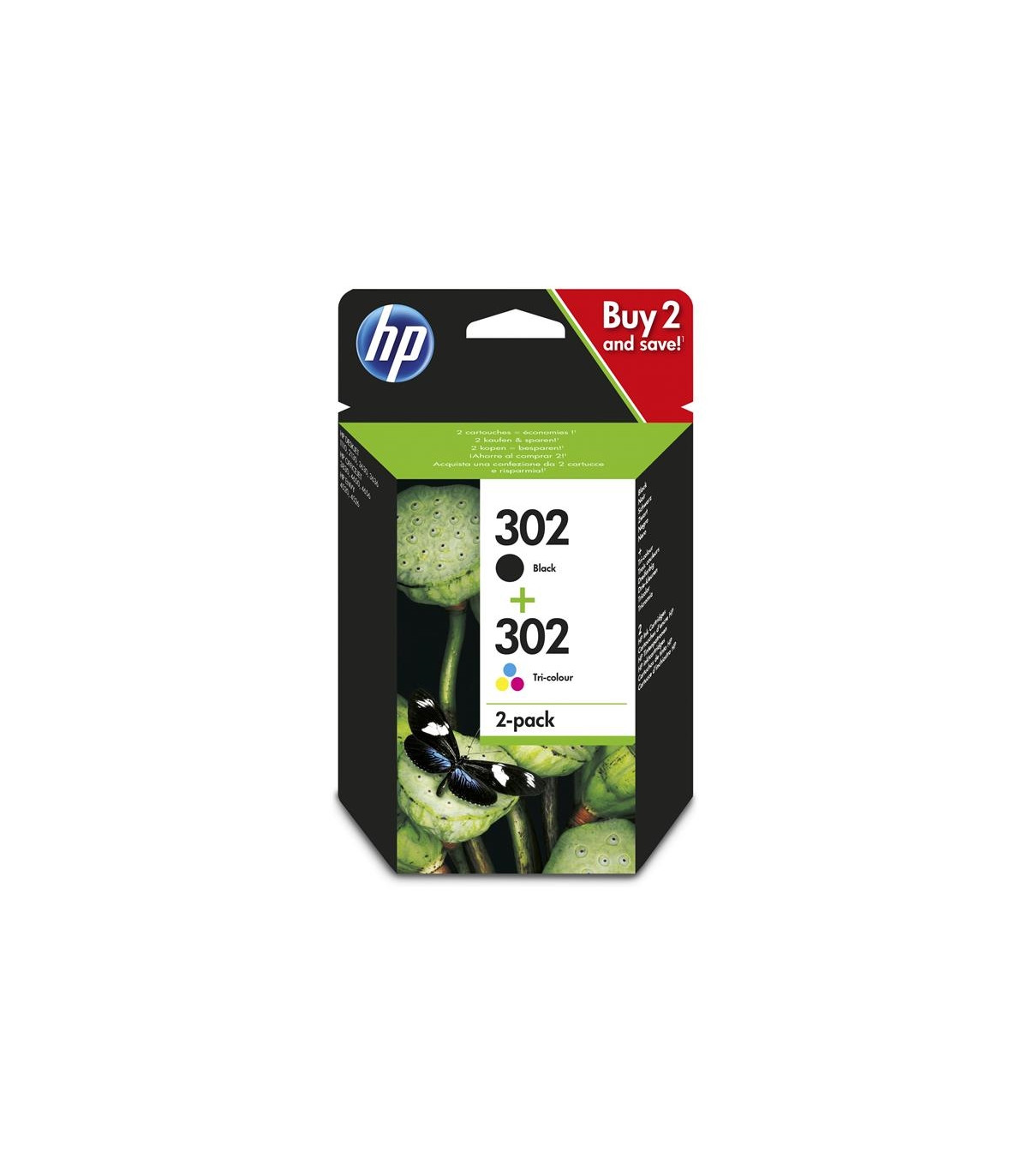 HP Cartucho Multipack 302 Negro+ Color