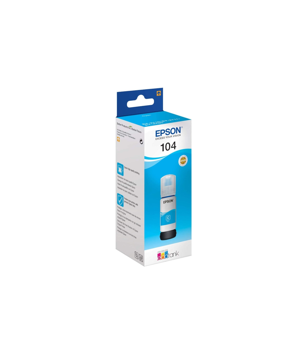 Epson Botella Tinta Ecotank 104 Cyan