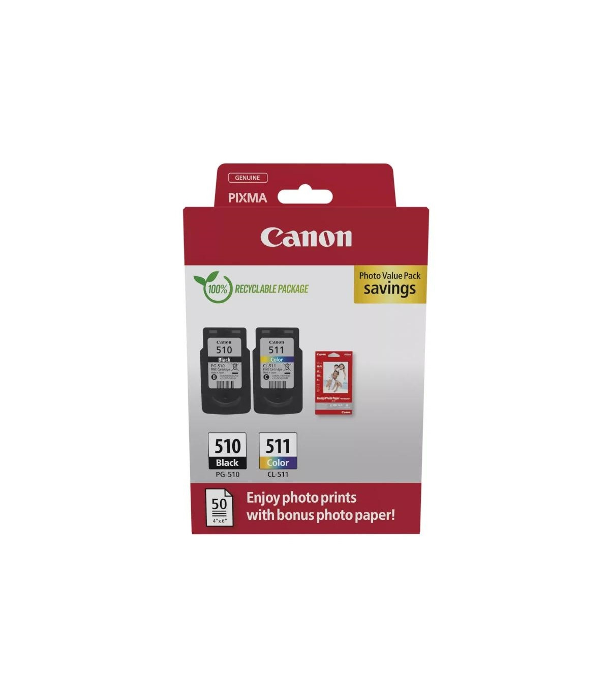 Canon Cartucho MultiPack PG-510/CL511+papel