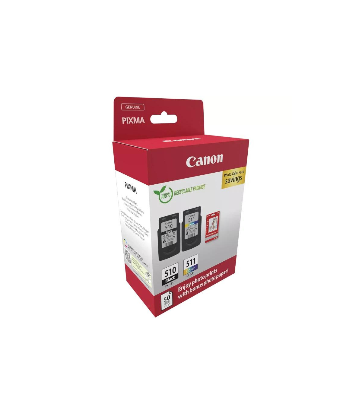 Canon Cartucho MultiPack PG-510/CL511+papel