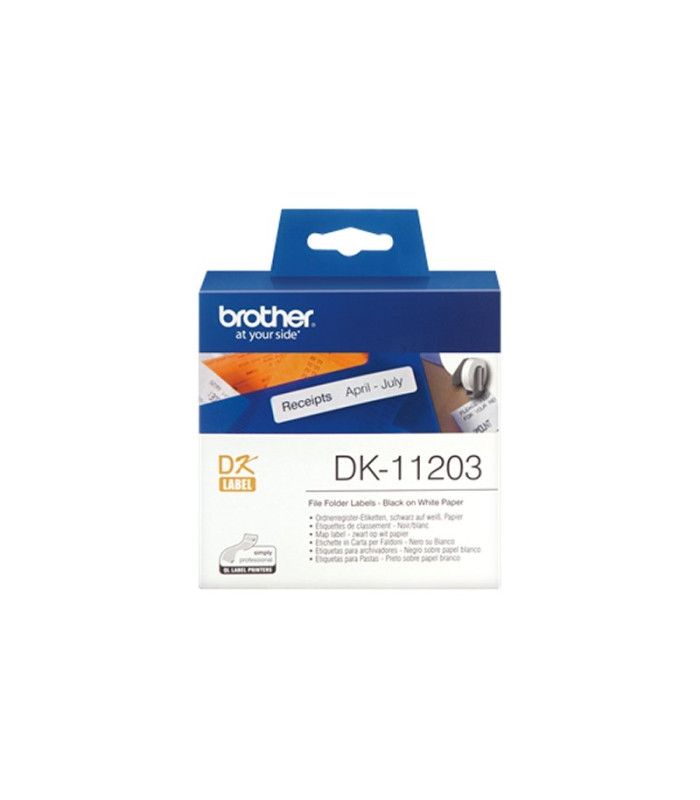 Brother Etiquetas DK11203 Carpetas 17x87 mm 300 ud