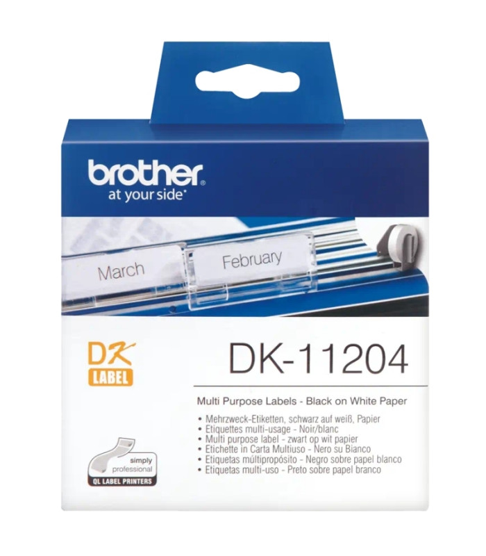 Brother Etiquetas DK11204 Multiuso 17x54 mm 400 ud