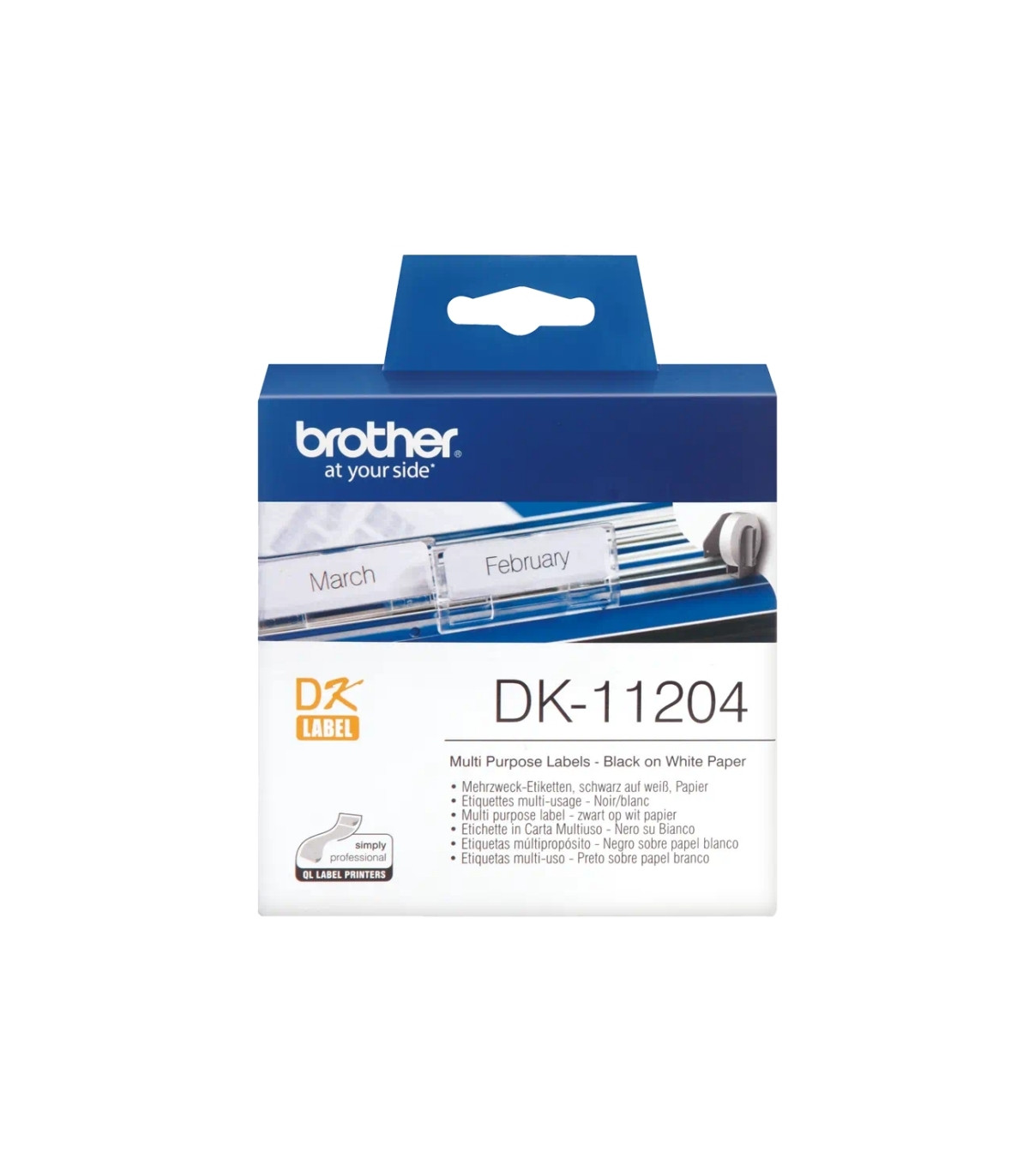 Brother Etiquetas DK11204 Multiuso 17x54 mm 400 ud