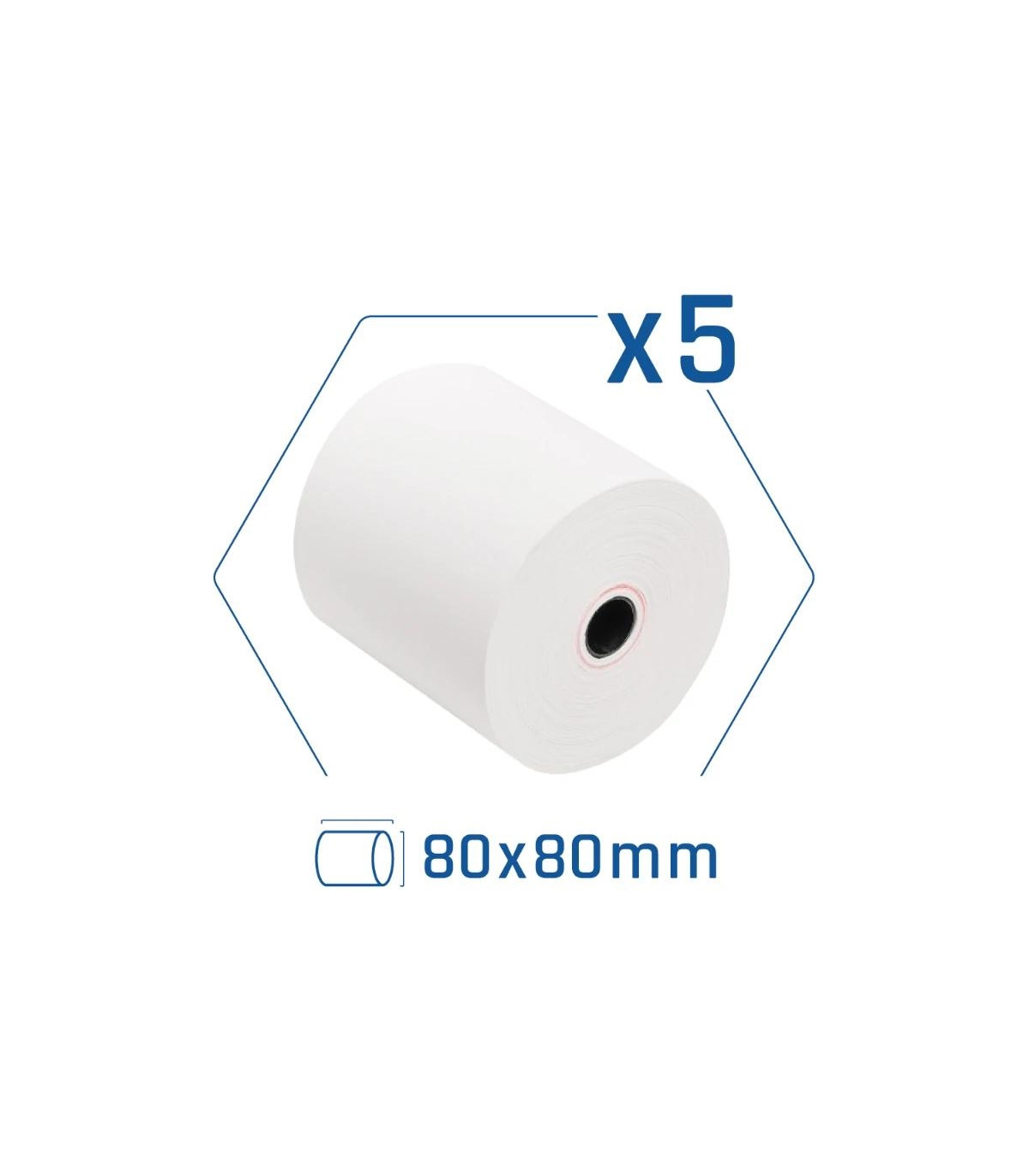 iggual Pack 5 rollos papel térmico sin BPA 80X80mm