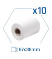 iggual Pack 10 rollos papel térmico datáfono 57x35