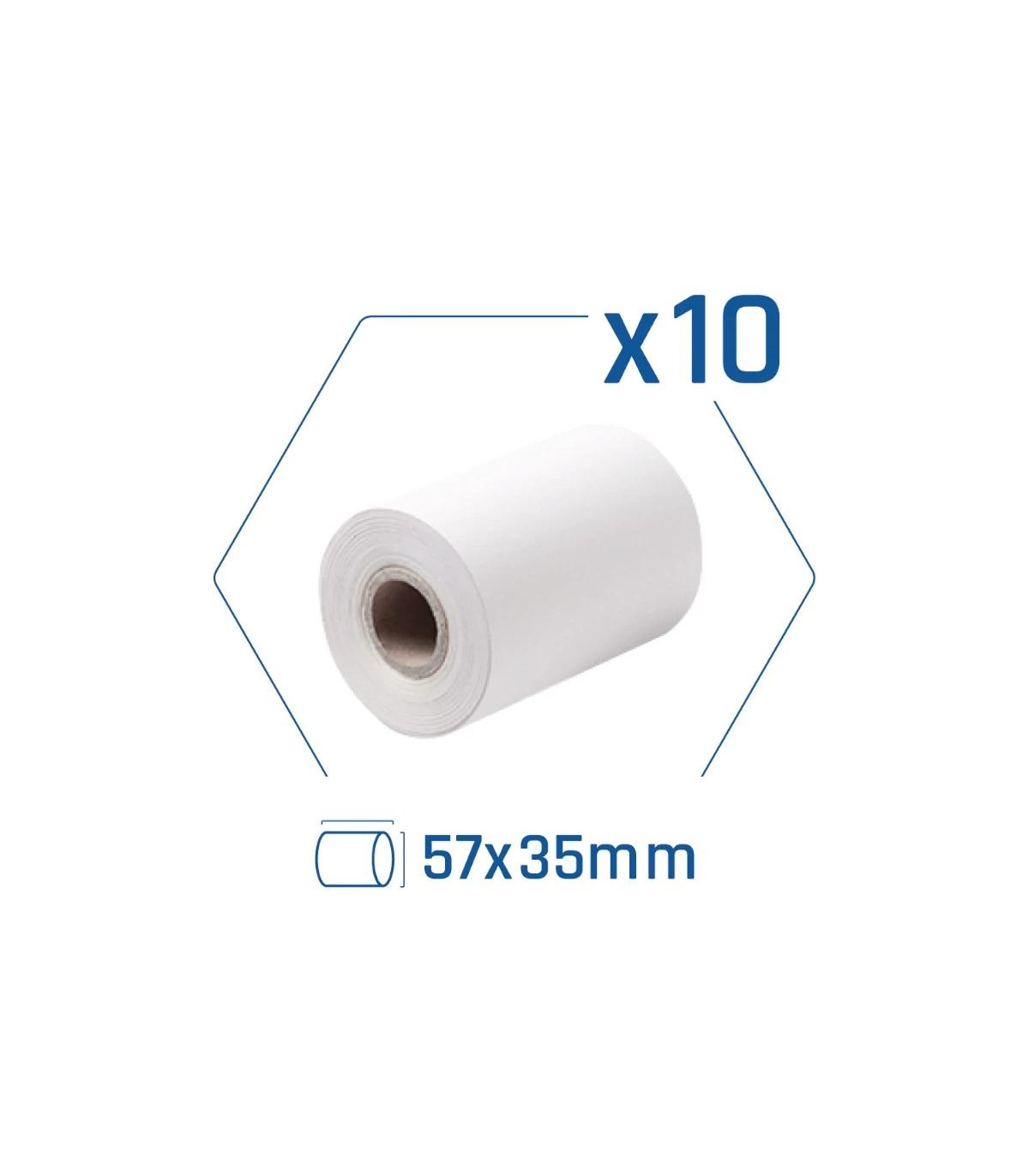 iggual Pack 10 rollos papel térmico datáfono 57x35