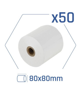 iggual Caja 50 rollos papel térmico sin BPA 80x80