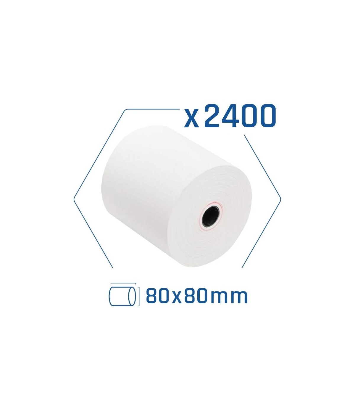 Palet 2400 rollos papel térmico sin BPA 80x80mm