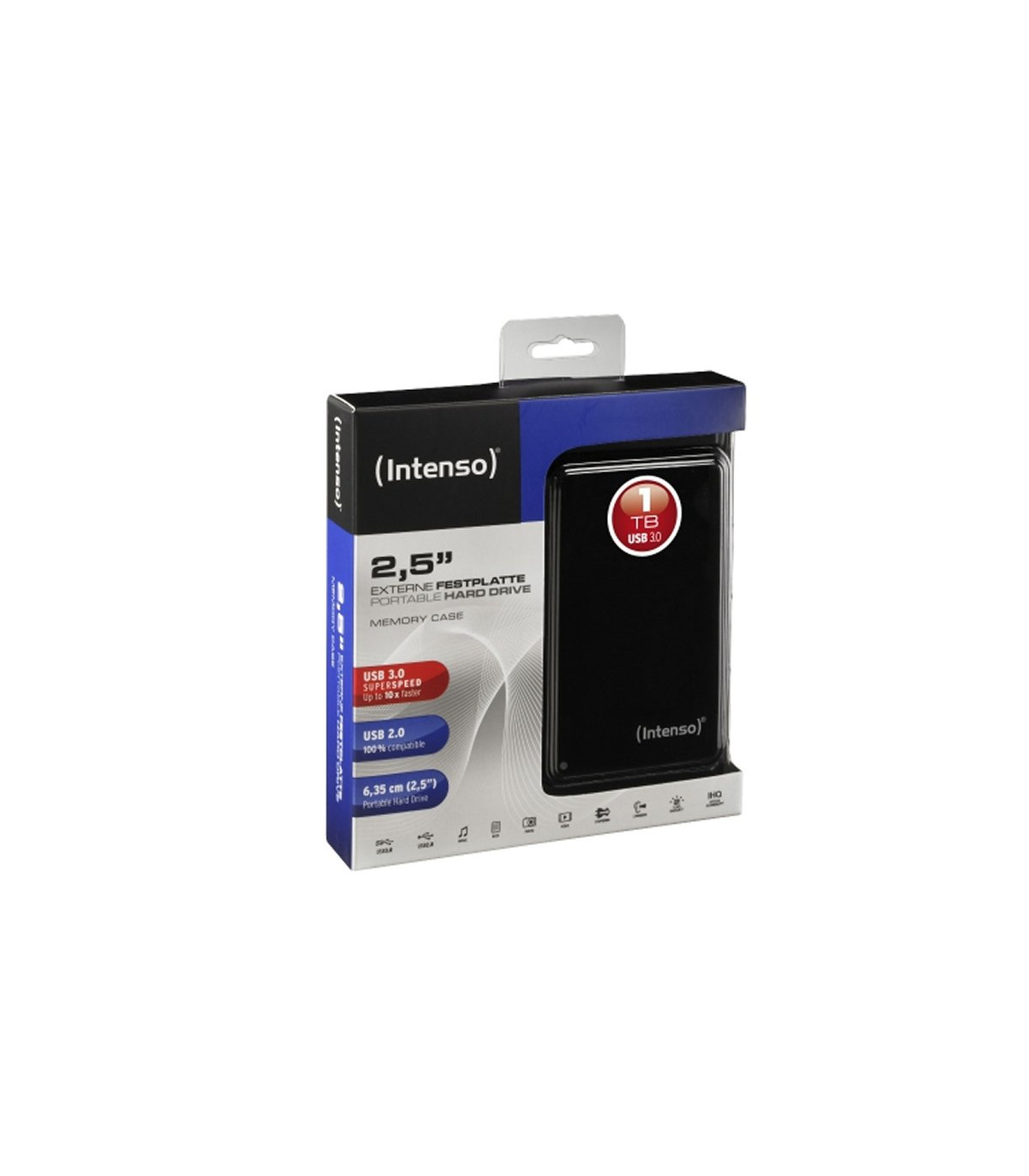 Intenso HDD Externo 6021560 1TB 2.5" USB 3.0 Negro