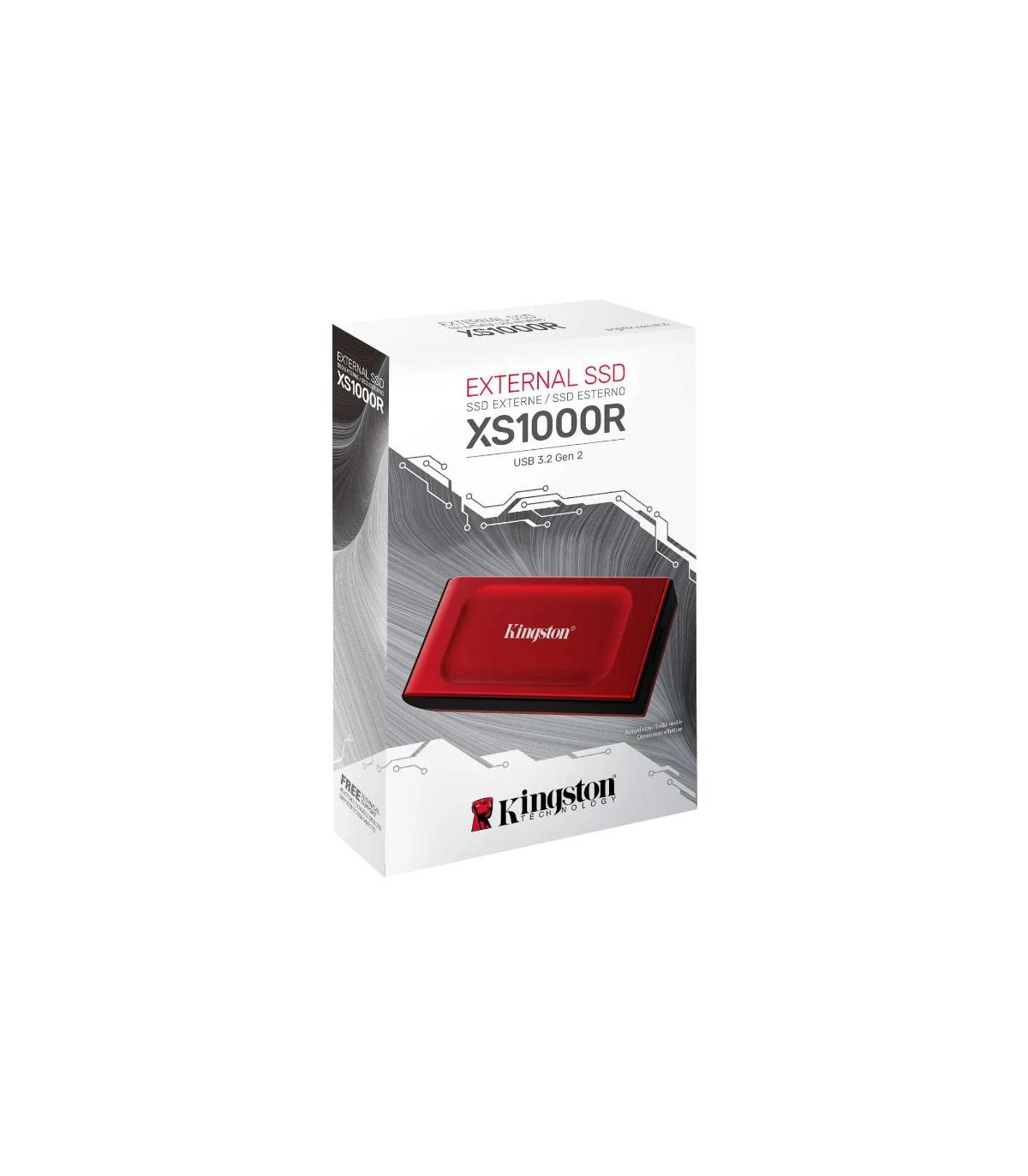 Kingston XS1000 eSSD 1Tb USB 3.2 tipo-C Rojo