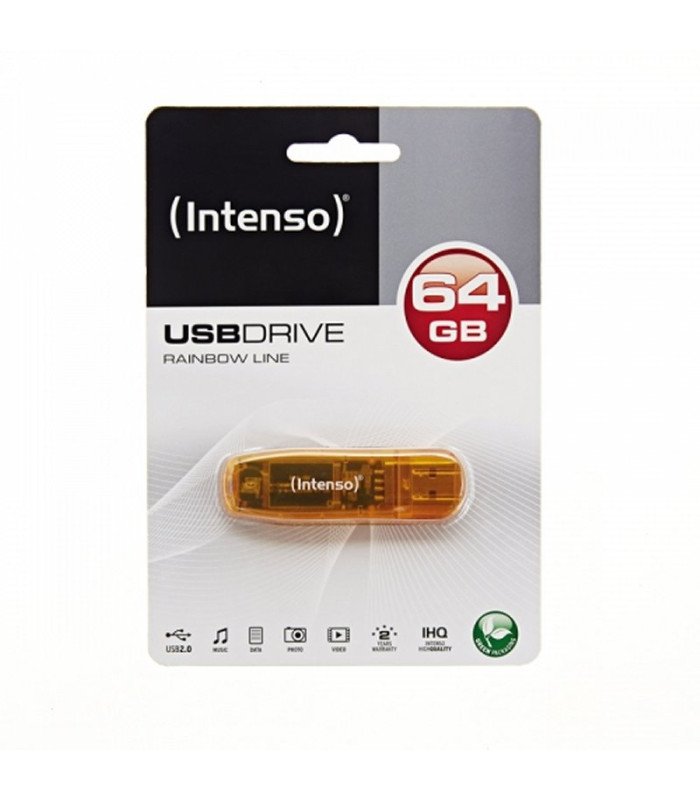 Intenso 3502490 Lápiz USB 2.0 Rainbow 64GB Naranja
