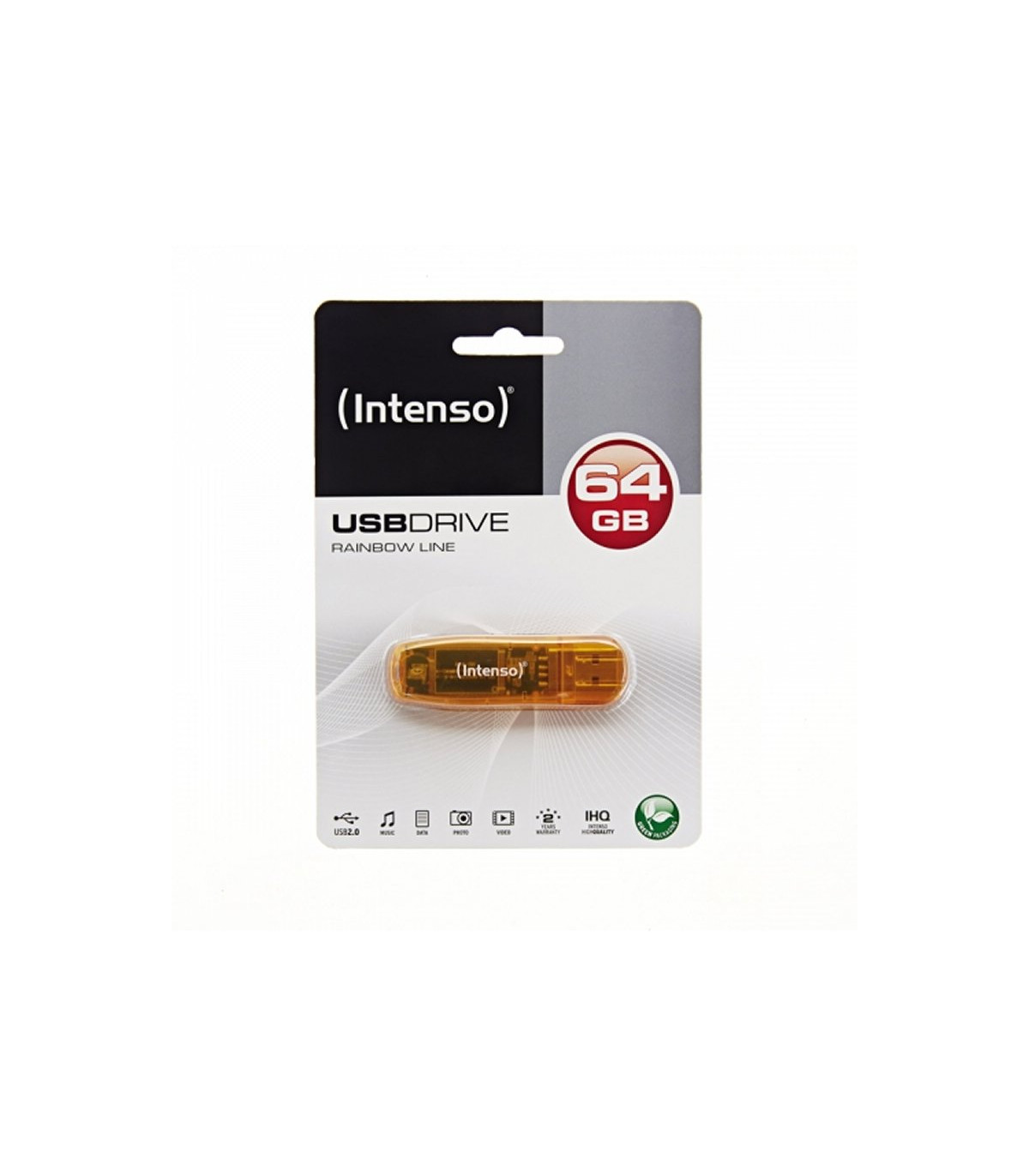 Intenso 3502490 Lápiz USB 2.0 Rainbow 64GB Naranja