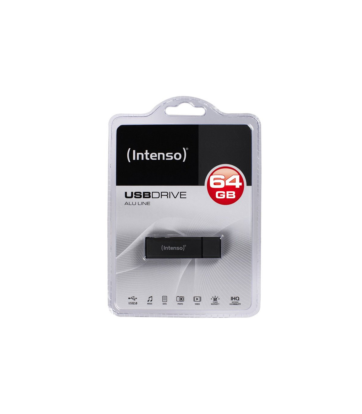 Intenso 3521491 Lápiz USB 2.0 Alu 64GB Antracita
