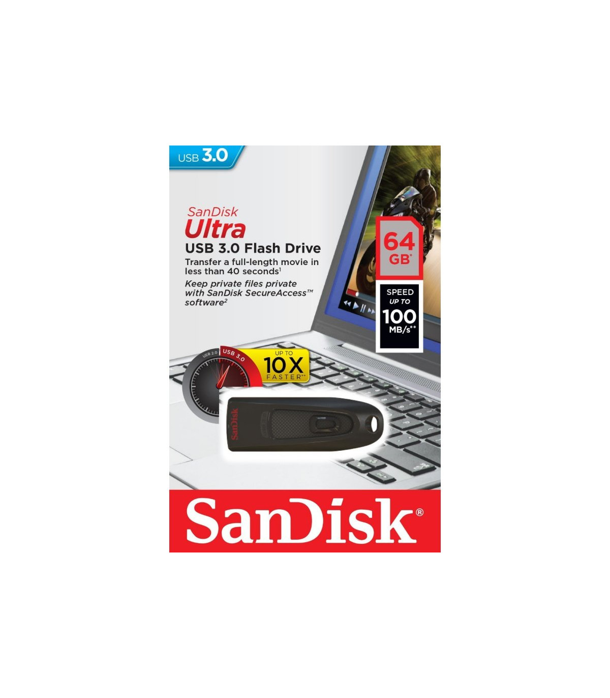 SanDisk SDCZ48-064G-U46 Lápiz USB 3.0 Ultra 64GB