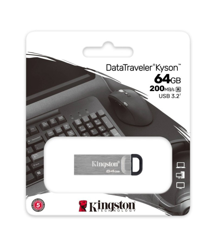 Kingston DataTraveler DTKN 64GB USB 3.2 Gen1 Plata