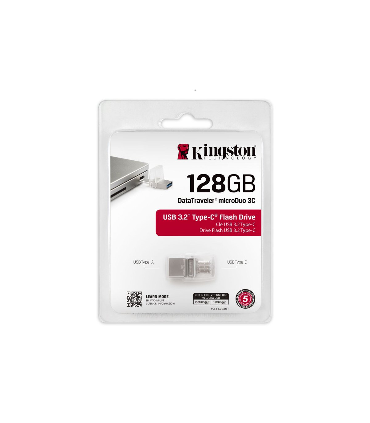 Kingston DataTraveler MicroDuo 3C 128GB USB3.2