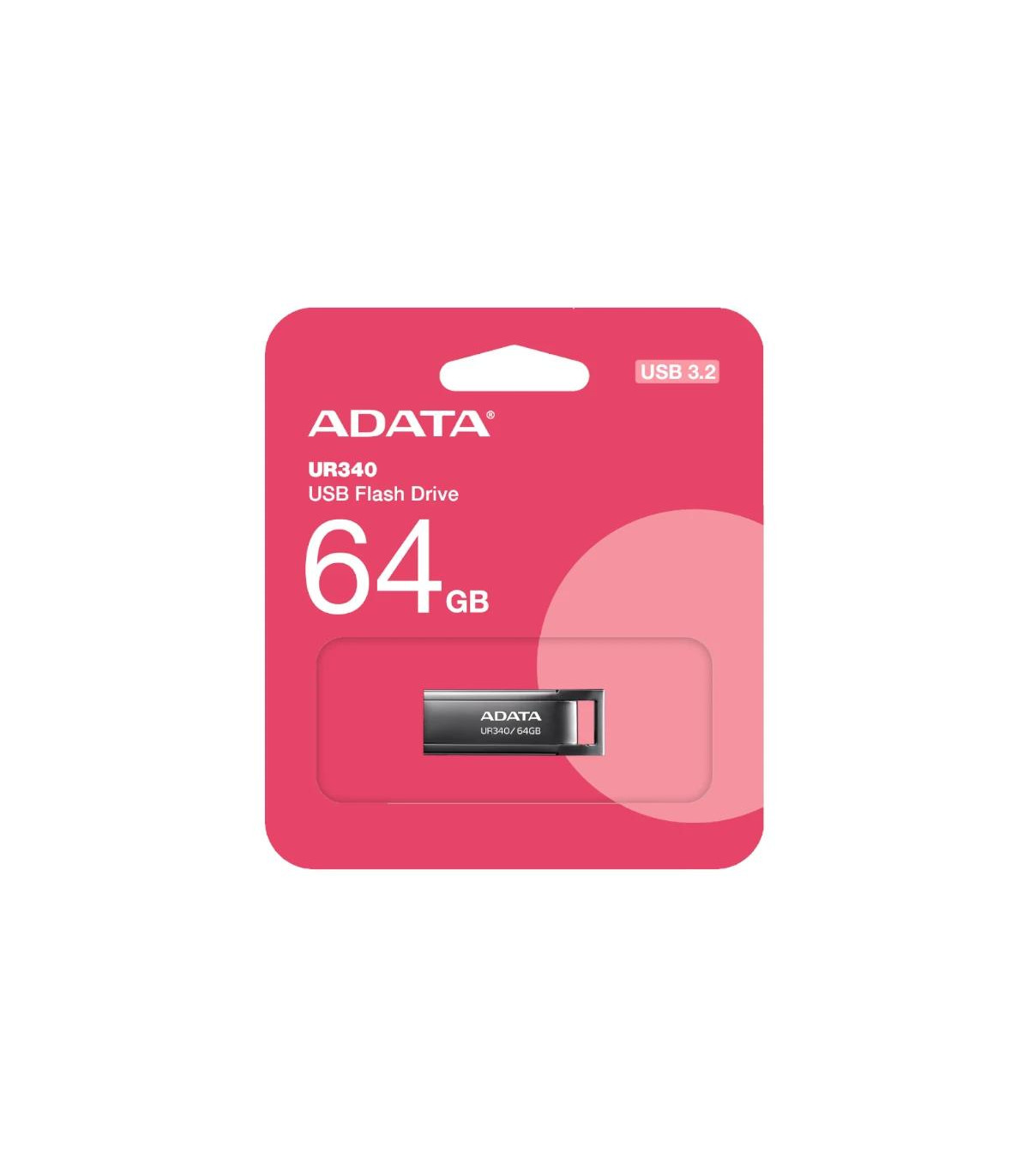 ADATA Lapiz USB UR340 64GB USB 3.2 Metal Black