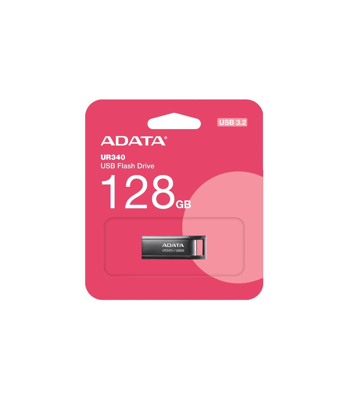 ADATA Lapiz USB UR340 128GB USB 3.2 Metal Black