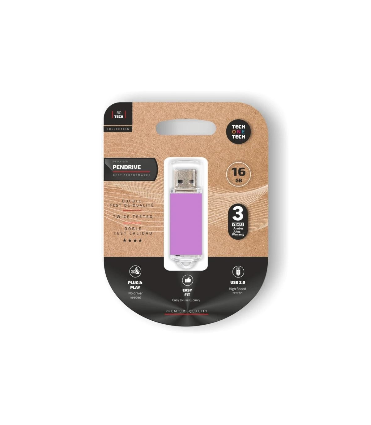 TECH ONE TECH Basic Pendrive 16Gb USB 2.0 Purple