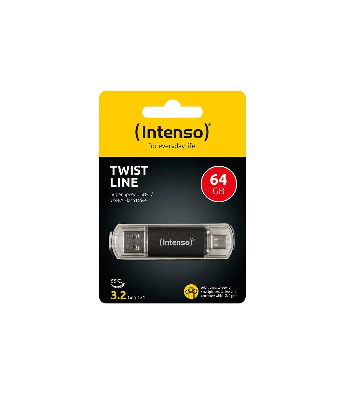 Intenso Twist Line Lápiz USB 3.2 A+C 256Gb