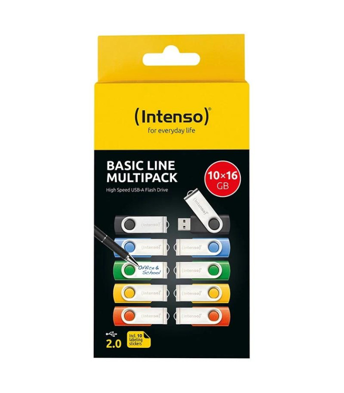 Intenso Basic Line Multipack Lápiz USB2.0 16GB 10u