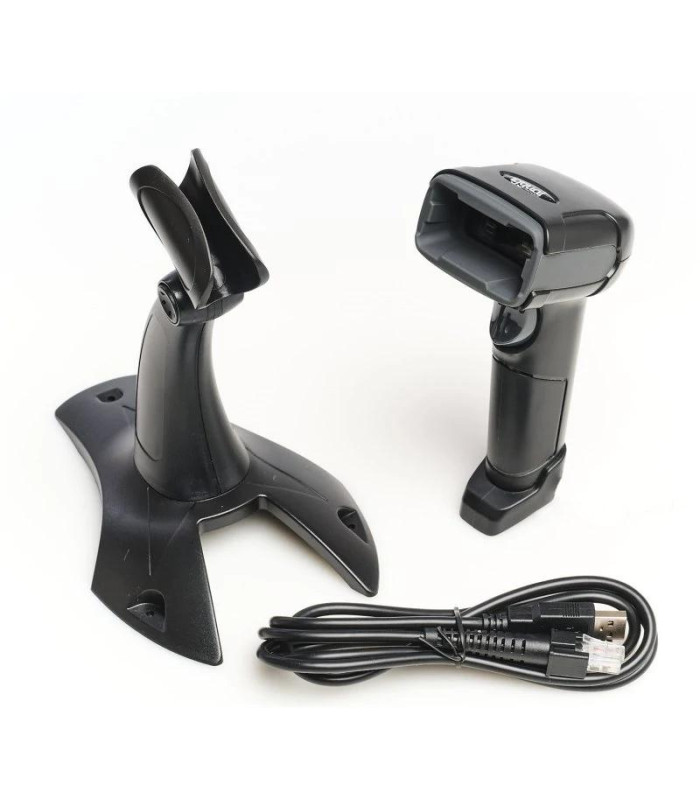 iggual Lector código barras 2D USB con soporte