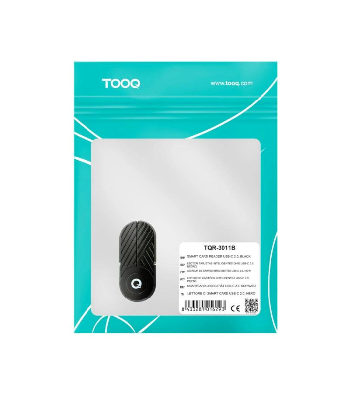 Tooq TQR-3011B Lector DNIe USB-C 2.0 Negro
