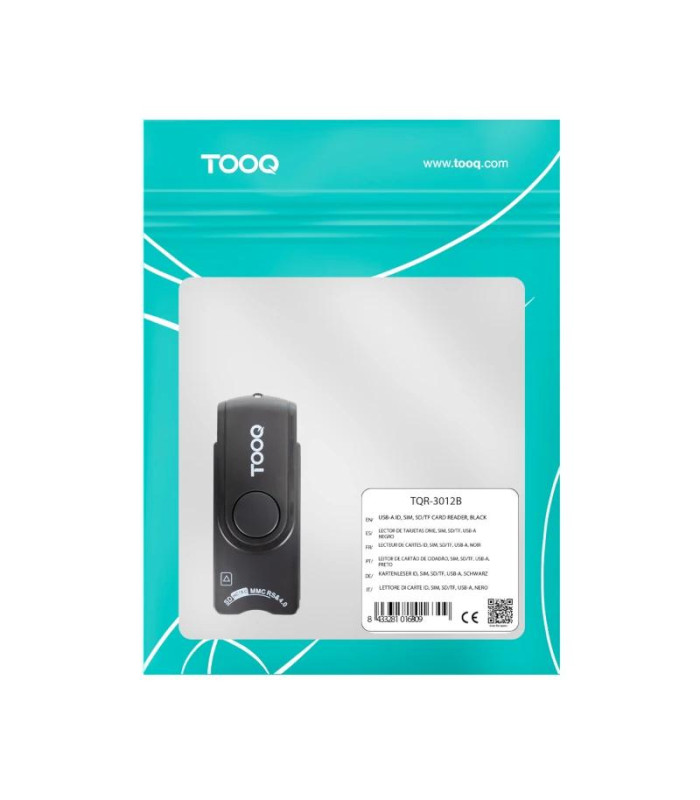 Tooq TQR-3012B Lector DNIe, SIM, SD/TF, USB-A