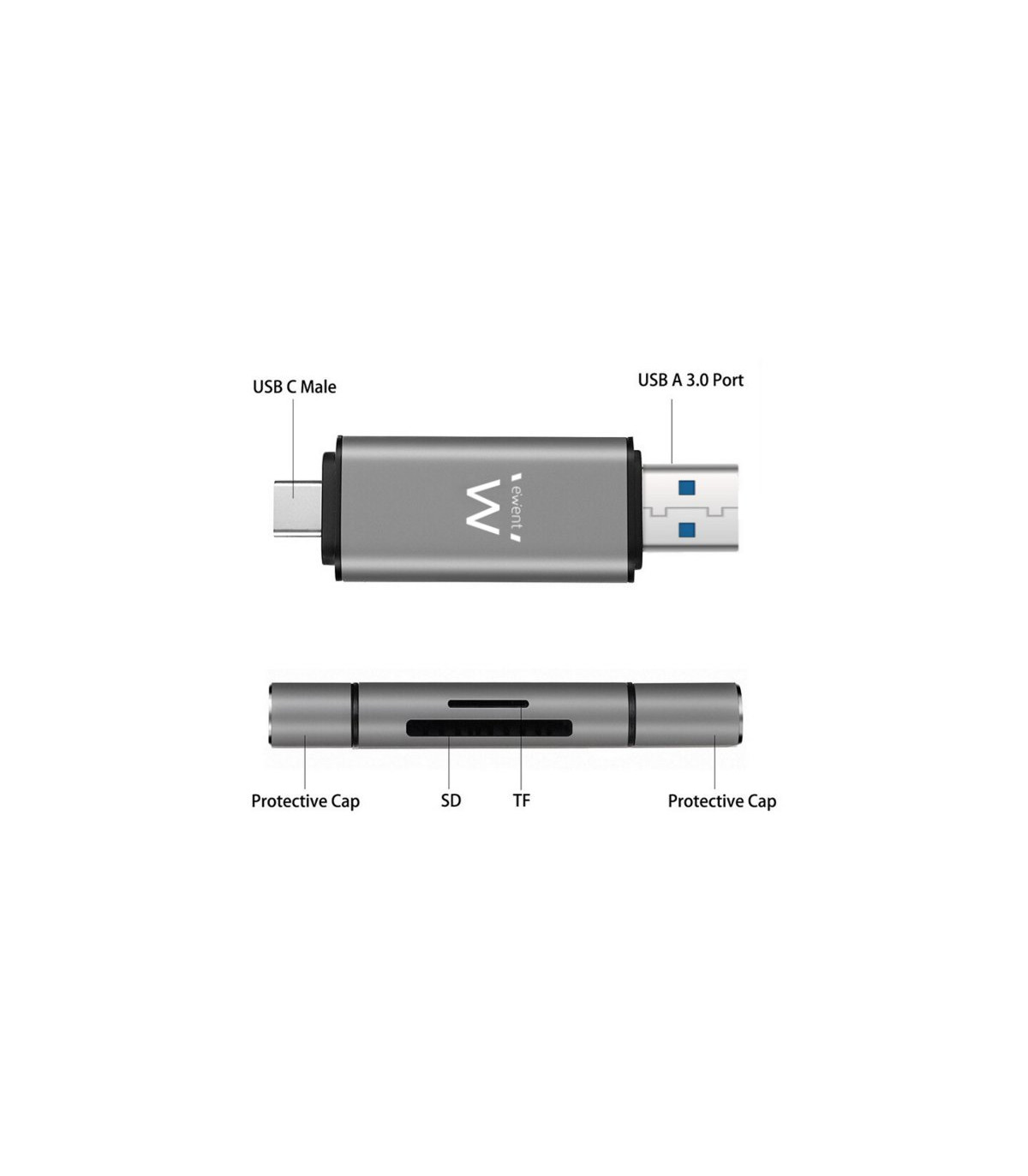 EWENT EW1075 USB3.1 Gen 1 Compact card reader All