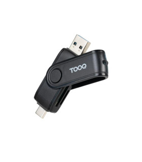 Tooq TQR-3003B Lector USB-C 2.0+USB-A 3.0 SD/TF