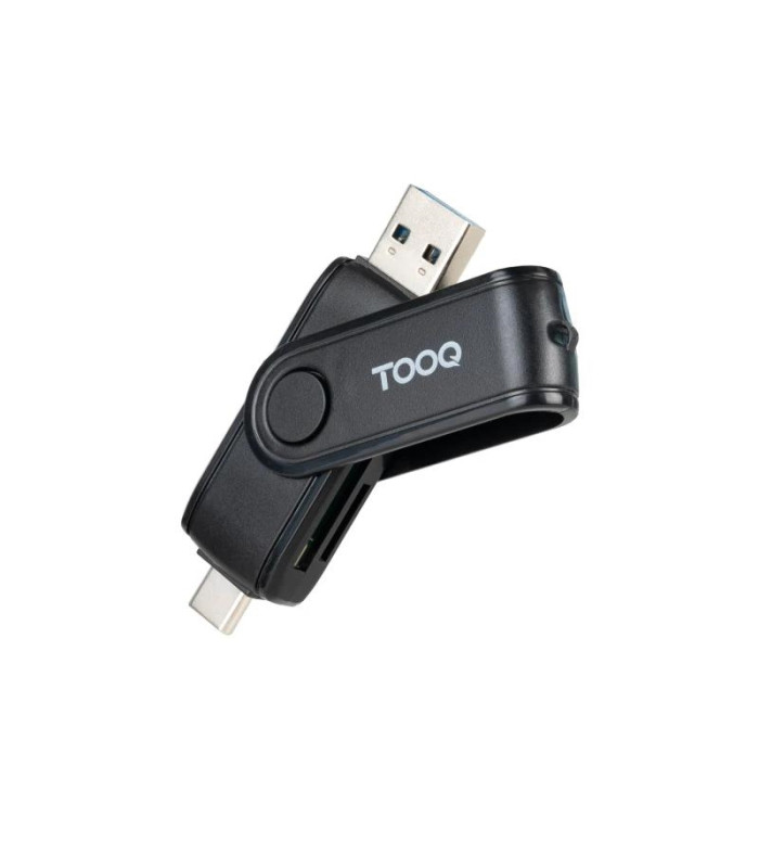 Tooq TQR-3003B Lector USB-C 2.0+USB-A 3.0 SD/TF