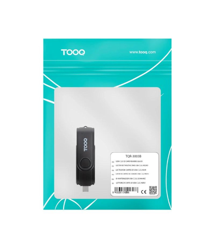 Tooq TQR-3003B Lector USB-C 2.0+USB-A 3.0 SD/TF