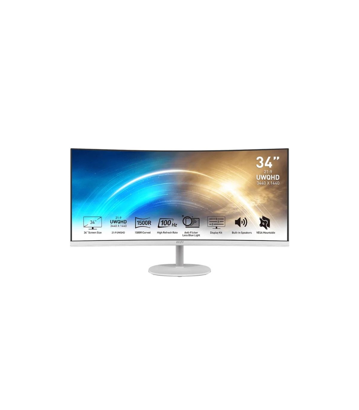 MSI MP341CQW Monitor34" UWQHD VGA HDMI MM curv