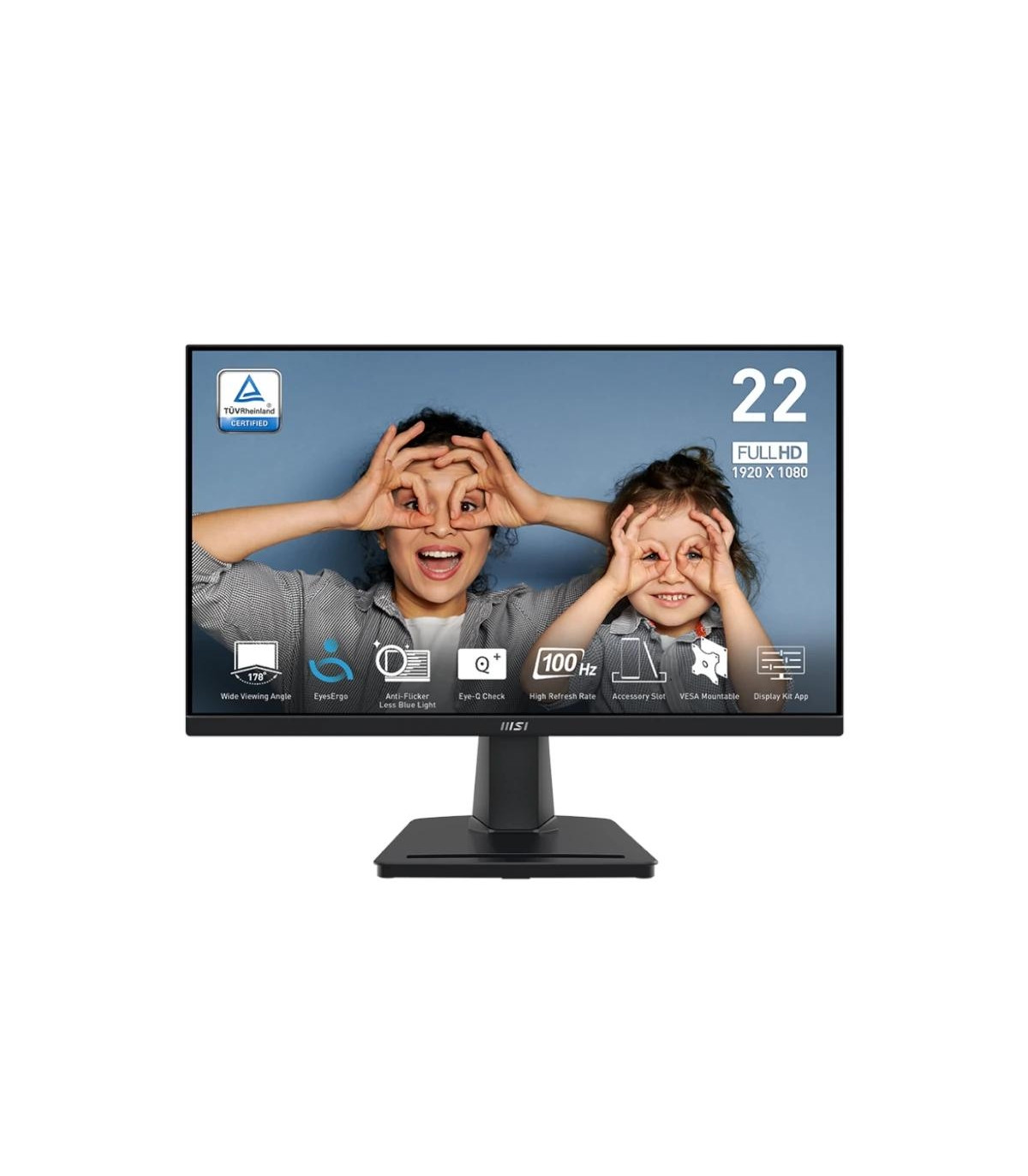 MSI MP225V Monitor 21.5" VA FHD 100hz 1ms VGA HDMI