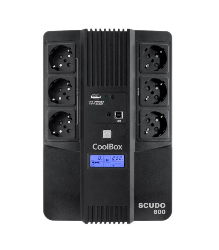 COOLBOX SAI SCUDO3 800VA/480W CON PANTALLA  LCD