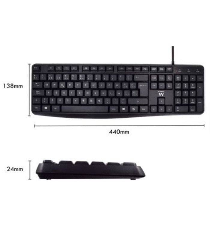 Ewent EW3006 kit teclado+ raton escrit. silenciosa