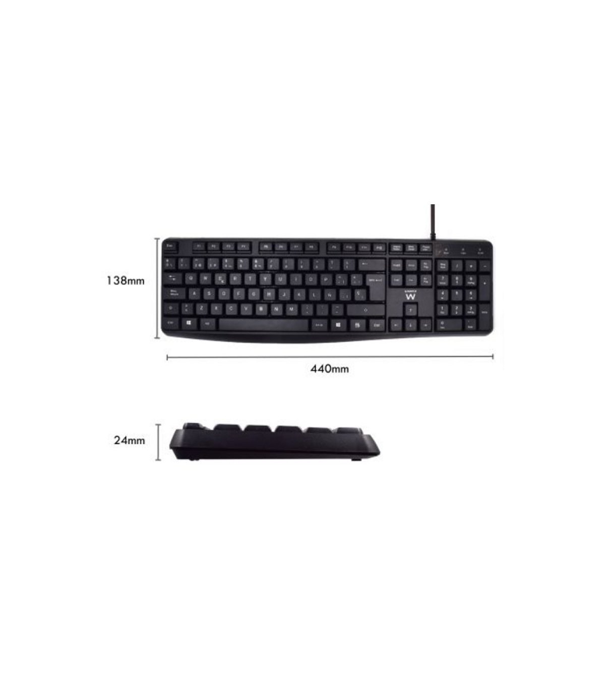 Ewent EW3006 kit teclado+ raton escrit. silenciosa