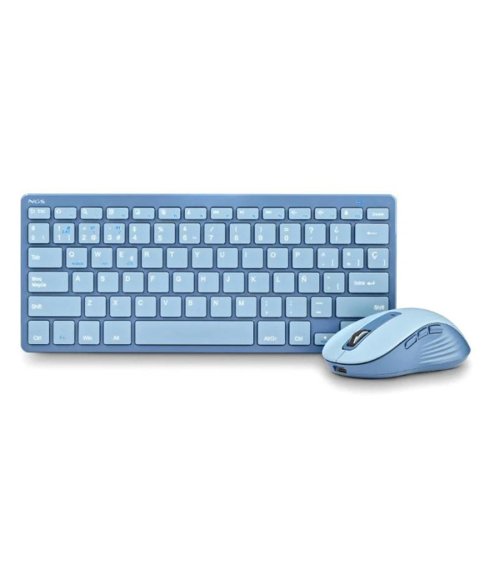 NGS KIT TECLADO Y RATON MULTIFUNCION RECARG AZUL