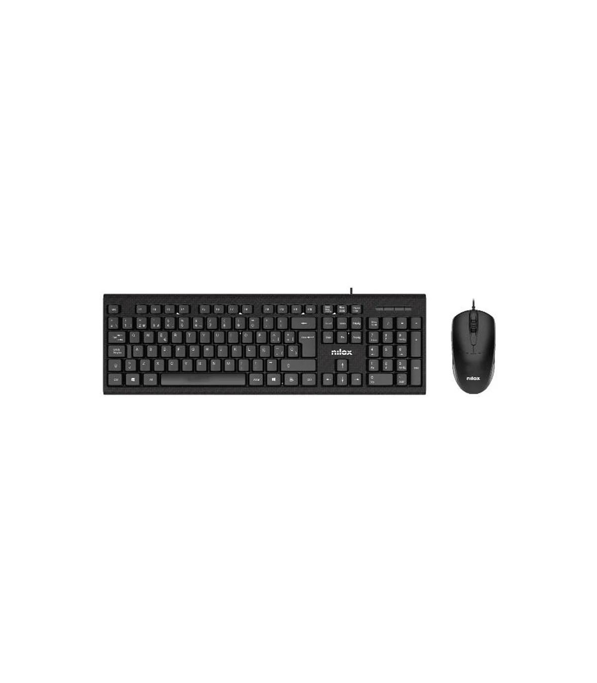 NILOX Kit Teclado+raton NXKME0011 Usb NEgro