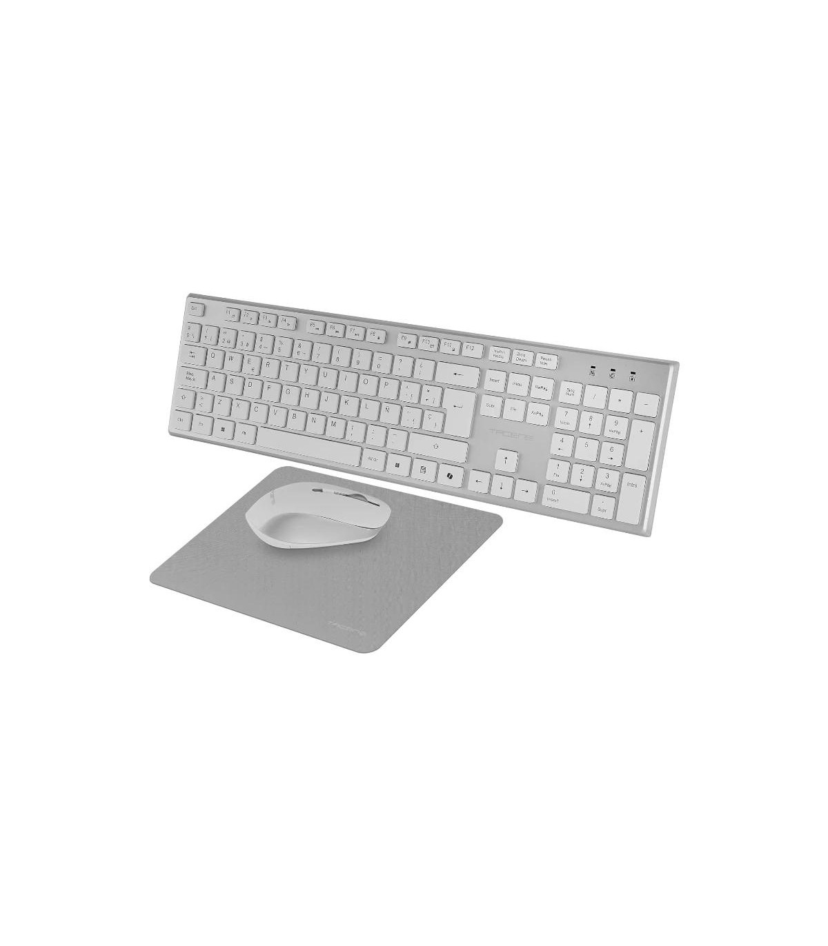 Tacens 3EN1 Teclado+Ratón+Alfom Inalámbrico Blanco