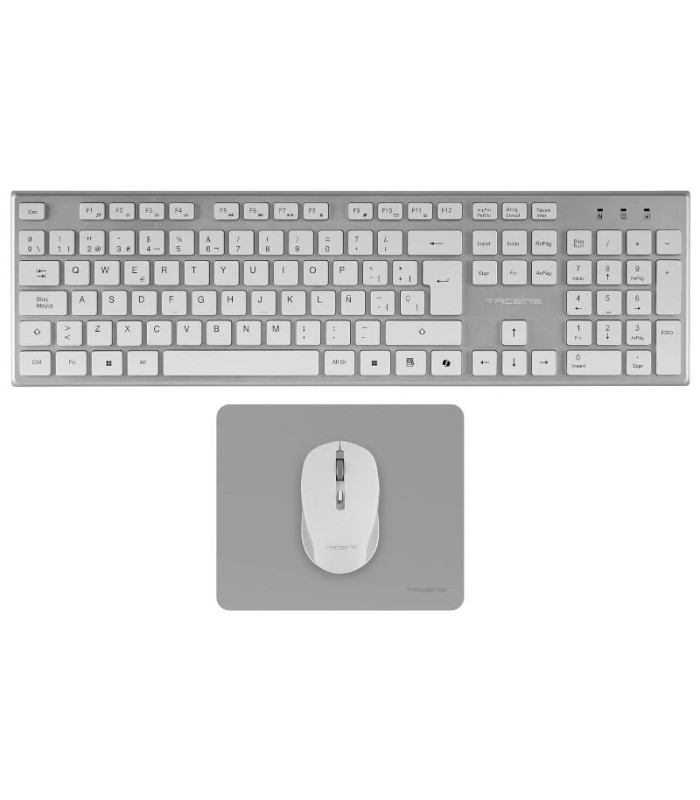 Tacens 3EN1 Teclado+Ratón+Alfom Inalámbrico Blanco