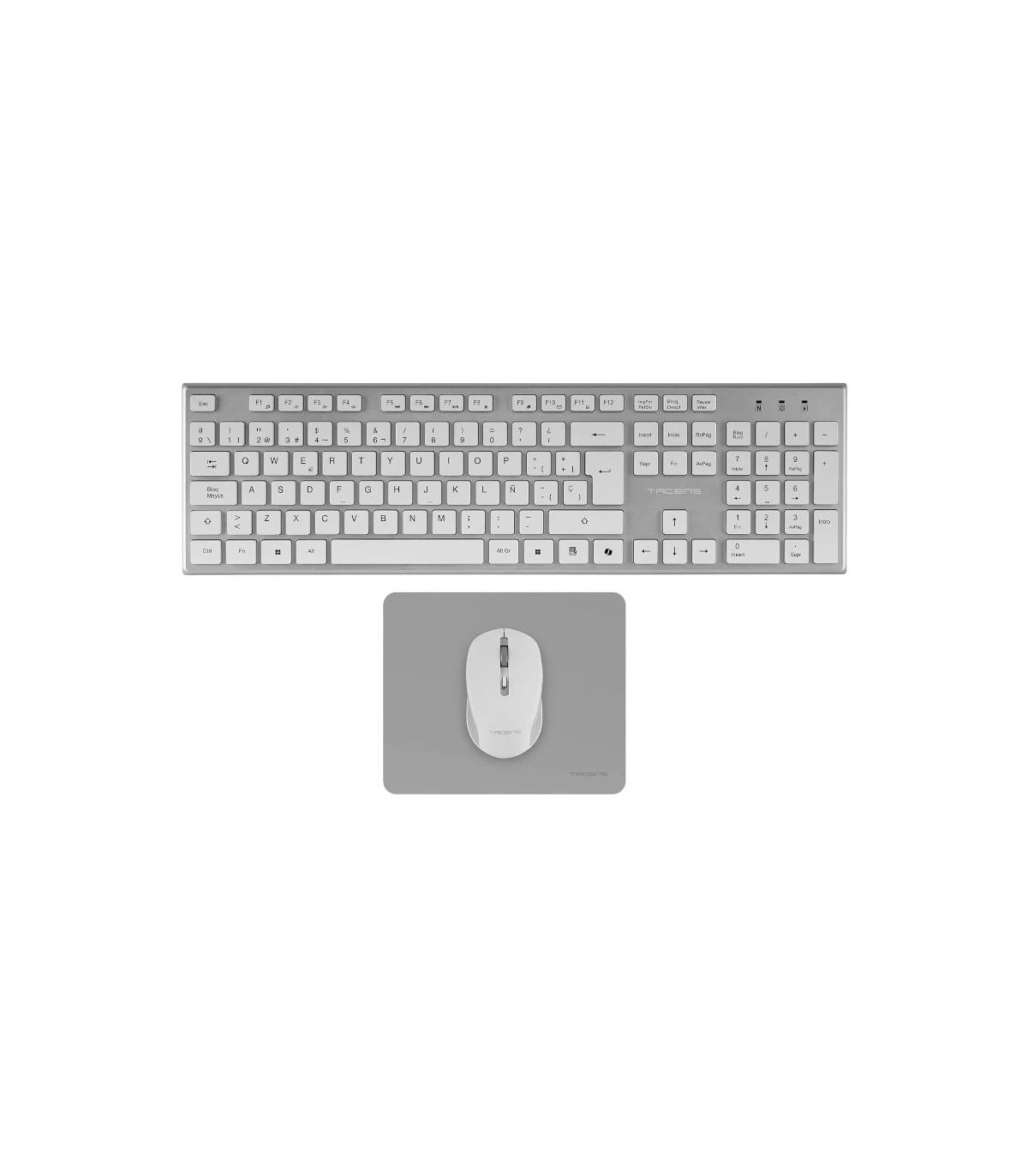 Tacens 3EN1 Teclado+Ratón+Alfom Inalámbrico Blanco